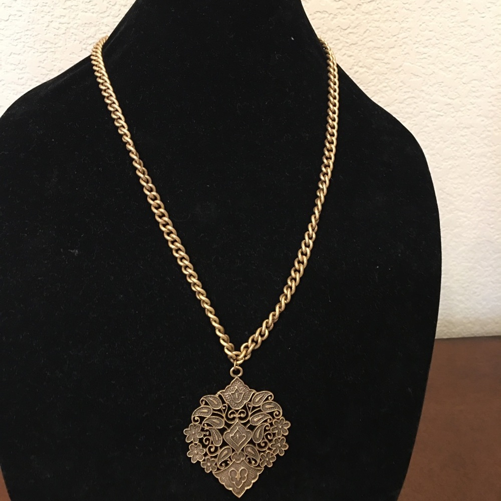 15" BRUSHED GOLD NECKLACE by EXPRESS